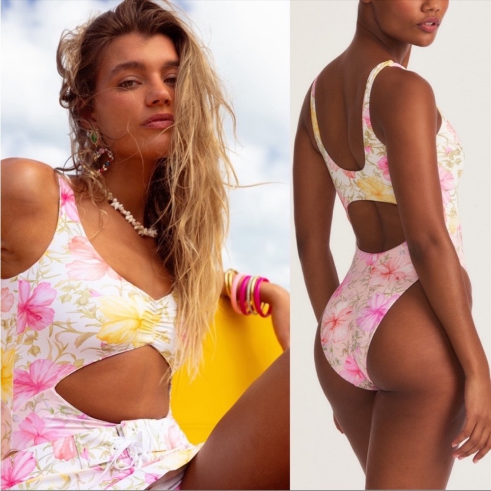 NWT LOVE SHACK FANCY X HURLEY ONE PIECE SWIMSUIT $150
